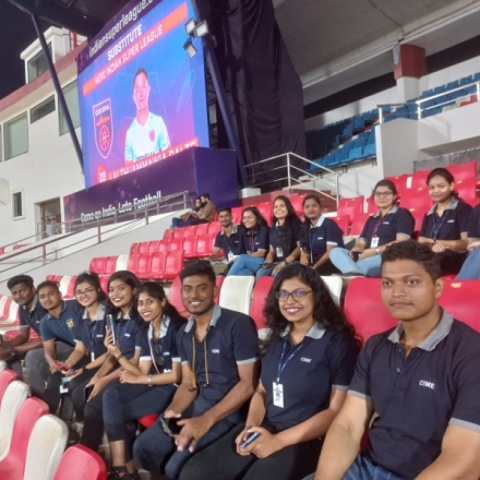 Students at Kalinga Stadium